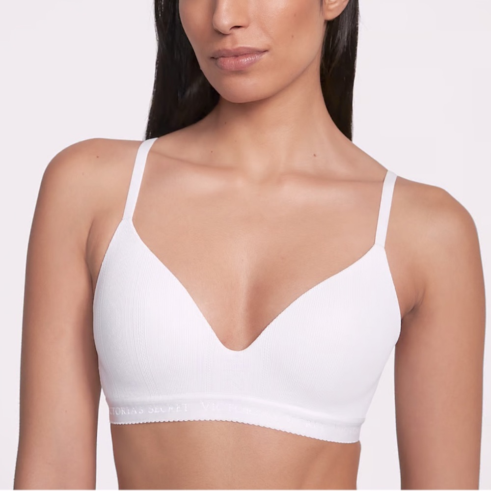 Love Pink Victoria’s Secret wireless smoothing push-up bra adjustable straps 34B